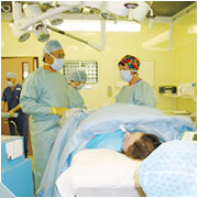 Surgeon David Johnson in theatre